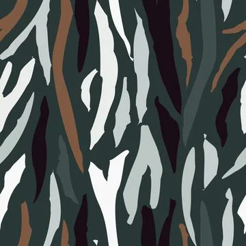 Abstract camouflage seamless pattern. Tiger skin, stripes wallpaper. Creative 스톡 일러스트