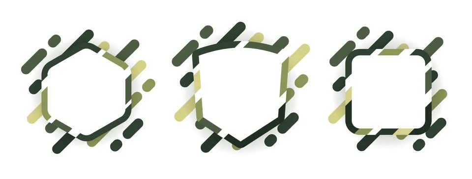 Abstract Camouflage Text Frames. Vector illustration Stock Illustration