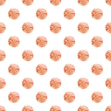 Abstract candy lollipop pattern on white background Stock Illustration