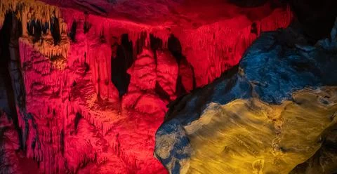 Abstract Cango Caves is a cave system near Oudtshoorn South Africa Stock Photos