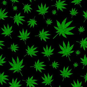 Abstract Cannabis Seamless Pattern Background  Illustratio Stock Illustration