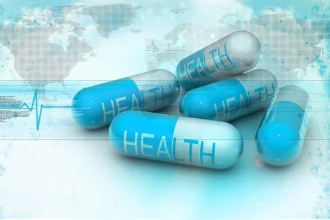 Abstract Capsule background. Stock Illustration