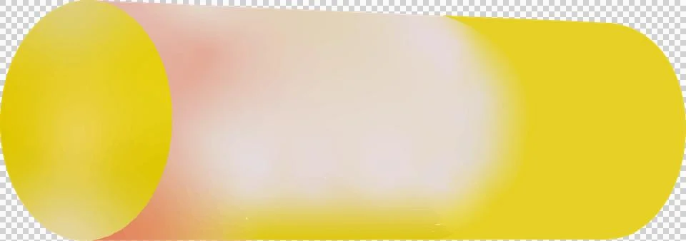 Abstract capsule shape is floating in flat design with yellow to peach gradient Stock Illustration