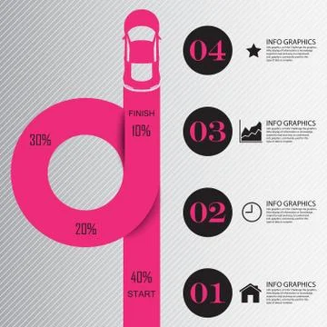 Abstract car infografics Illustrazione stock