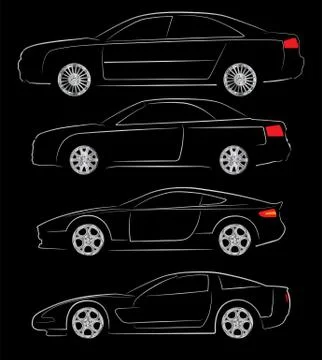 Abstract car silhouettes Stock Illustration