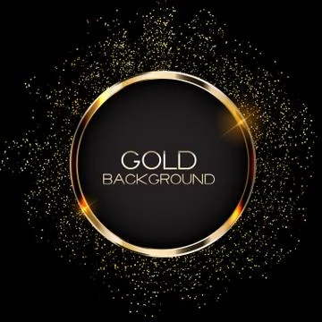 Abstract Card with Golden Frame Vector Illustration Stock Illustration