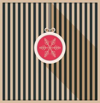 Abstract Card With Stylish Christmas Ball Stock Illustration