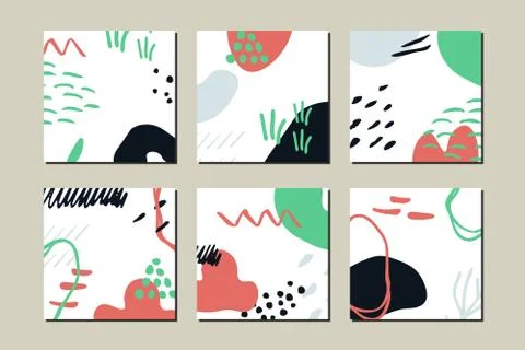 Abstract cards set Stock Illustration