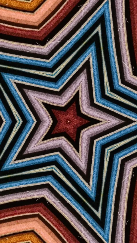 Abstract carpet star kaleidoscope background animation Stock Footage 341283031