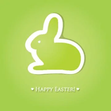 Abstract cartoon  easter card with cute bunny Illustrazione stock