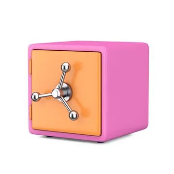 Abstract Cartoon Safe Locker Web Icon Sign. 3d Rendering Stockillustratie