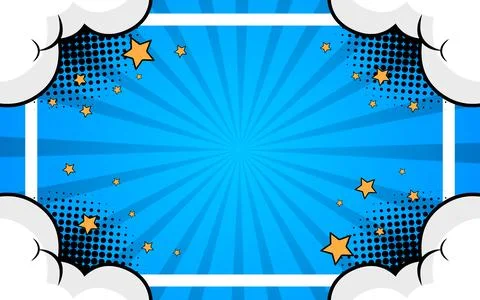 Abstract Cartoon Style Comic Background. Illustration