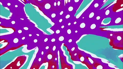 Abstract cartoon surreal pattern seamless funky background loop Stock Footage 315246094
