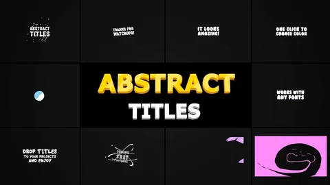 Abstract Cartoon Titles Stock After Effects