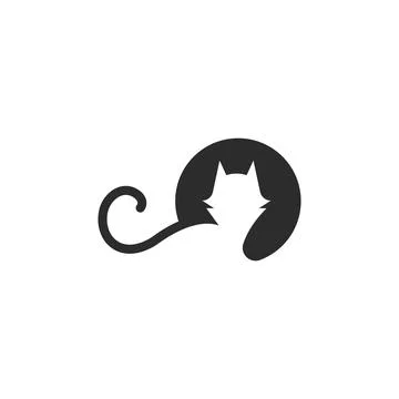 Abstract cat vector icon illustration design Stock Illustration