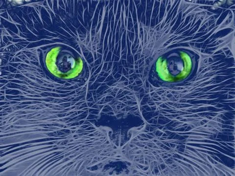Abstract Cats Face Stock Illustration