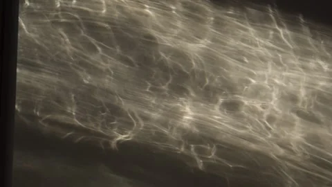 Abstract Caustic Light Reflections Dancing on Wall Stock Footage 344023507
