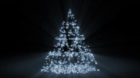 Abstract celebration festive background silver stars Christmas Tree 스톡 동영상 159268832