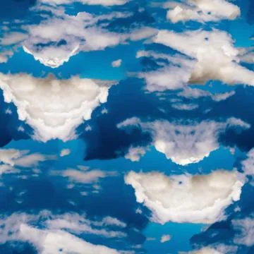 Abstract celestial blue seamless pattern. Skiey background. Stock Illustration