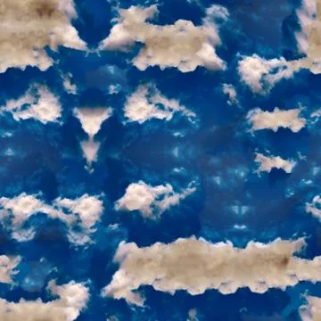 Abstract celestial blue seamless pattern. Skiey background. Stockillustratie