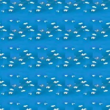 Abstract celestial blue seamless pattern. Skiey background. Stock Illustration