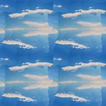 Abstract celestial blue seamless pattern. Skiey background. Stock Illustration