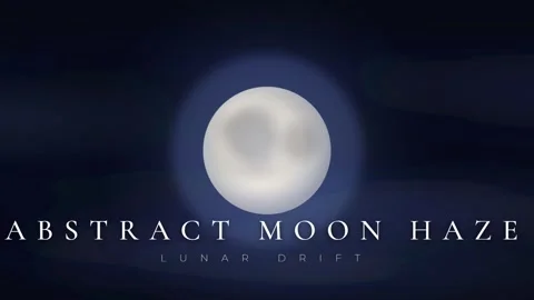Abstract celestial glow: minimalist full moon orb against deep night sky ba.. Stock Footage 337576434
