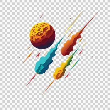 Abstract Celestial Shapes And Lines composition sphere smoke Stock Illustration