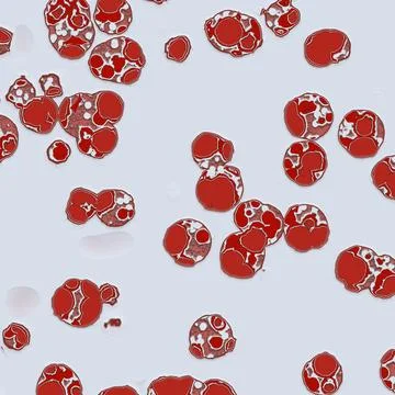 Abstract cell of virus or pathogenic bacterium illustration Stock Illustration