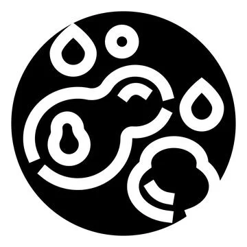 Abstract cellular life forms multiplying in a circular design Stock Illustration