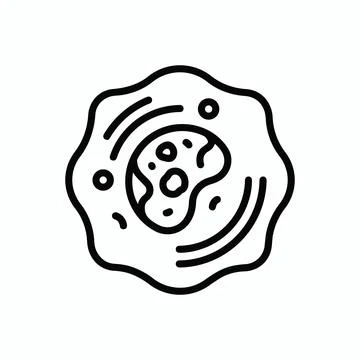 Abstract cellular organism biological structure icon with organism, microbi.. Stock Illustration