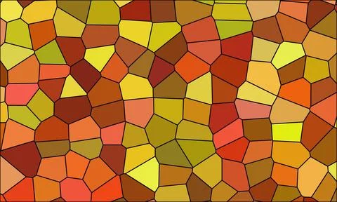 Abstract cellular pattern with bright yellow and red polygons perfect for v.. Stock Illustration