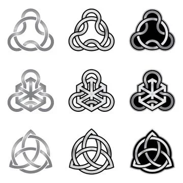 Abstract Celtic Knots Patterns Illustrazione stock