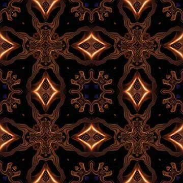 Abstract celtic metallic bronze pattern made seamless Stock Illustration