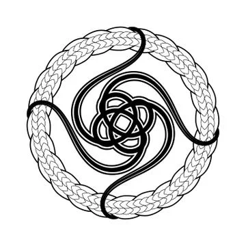 Abstract celtic print or tattoo design Stock Illustration