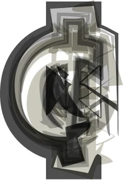 Abstract cent Symbol Stock Illustration