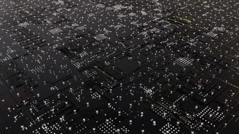 Abstract Central Computer Processors Concept. 3D illustration Stock Illustration