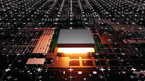 Abstract Central Computer Processors Concept Stock-Illustration