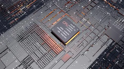 Abstract Central Computer Processors Concept Stock-Illustration