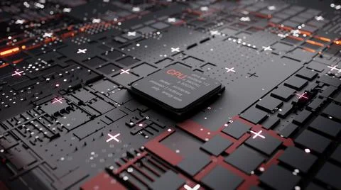 Abstract Central Computer Processors Concept イラスト素材