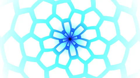 Abstract Central Pour Geometric Shapes Into Frame From Centre 库存影片 139734346