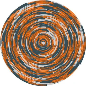 Abstract centrical colored curves at white background Stock Illustration