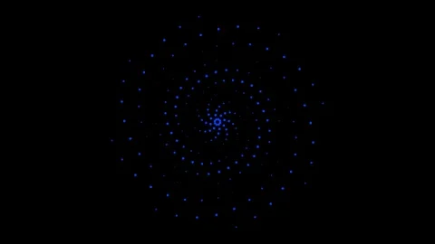 Abstract Cerulean Vortex Pulsation Seamless motion Loop Stock-Footage 343200670