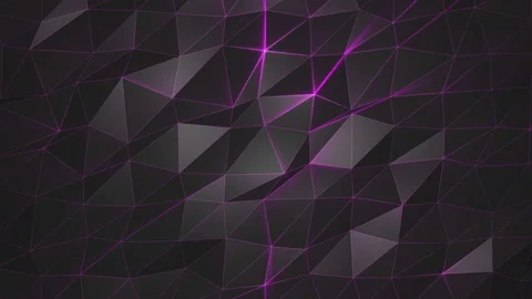 Abstract cg low polygonal Black surface. Geometric triangular lines. Stock Footage 112367063