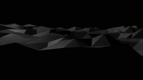 Abstract cg low polygonal Black surface. Geometric triangular lines. Stock Footage 124314763