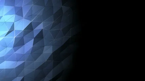 Abstract cg low polygonal Blue surface. Geometric triangular Stock Footage 112366878