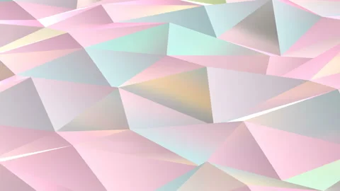 Abstract cg low polygonal iridescent surface. Geometric triangular lines. Stock Footage 124307126