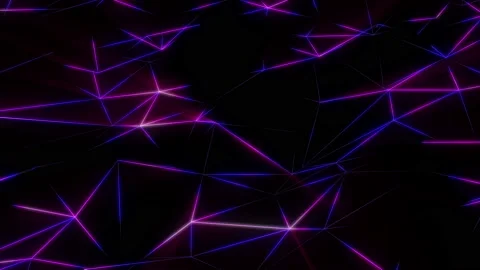 Abstract cg low polygonal neon purple surface. 스톡 동영상 112109151