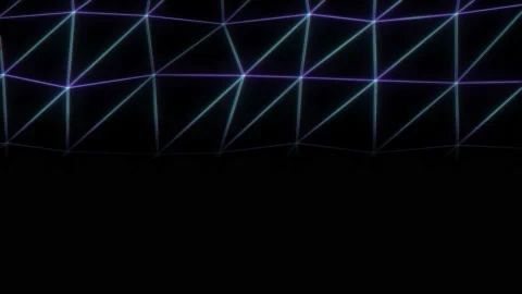 Abstract cg low polygonal neon blue or purple surface. Stock Footage 112363944