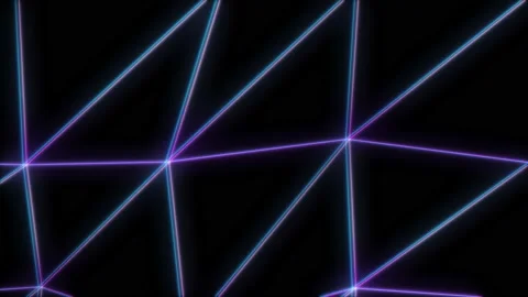 Abstract cg low polygonal neon blue or purple surface. Vídeo Stock 112363989